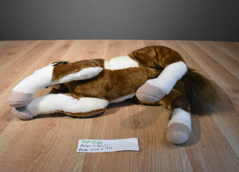 Hugfun Passport Brown and White Horse Pony Pinto Paint Plush