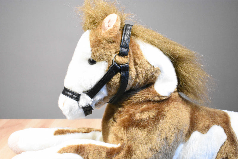Hugfun Passport Brown and White Horse Pony Pinto Paint Plush
