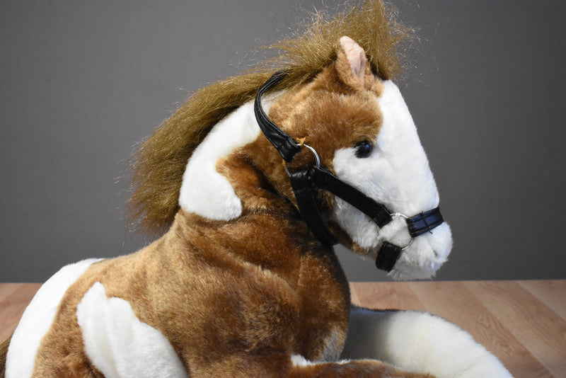 Hugfun Passport Brown and White Horse Pony Pinto Paint Plush