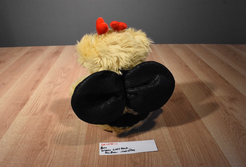 Russ Breezy Tan and Black Bee Bear Beanbag Plush