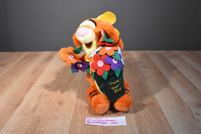 Walt Disney Company Tigger With Flowers Plush
