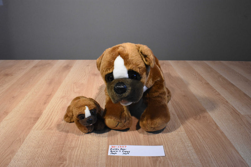 Build a bear Boxer and Puppy Beanbag Plush
