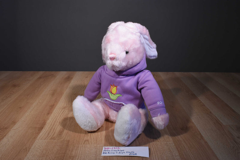 Prima Creations Pink Bunny Rabbit In Purple Hoodie 2011 Plush