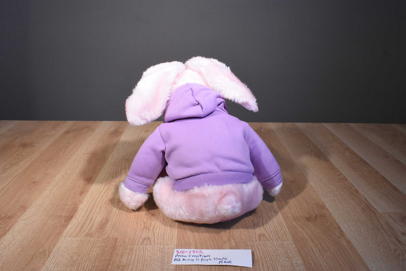 Prima Creations Pink Bunny Rabbit In Purple Hoodie 2011 Plush