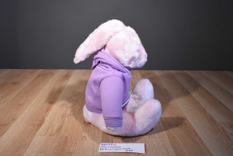 Prima Creations Pink Bunny Rabbit In Purple Hoodie 2011 Plush