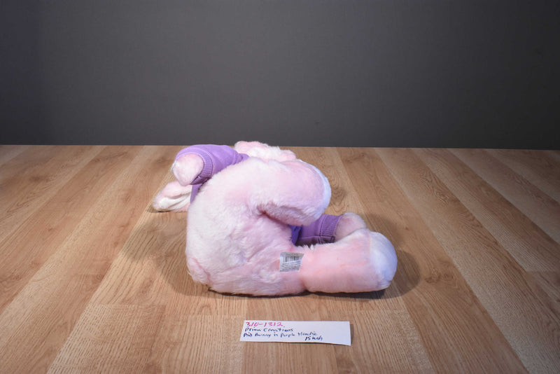 Prima Creations Pink Bunny Rabbit In Purple Hoodie 2011 Plush
