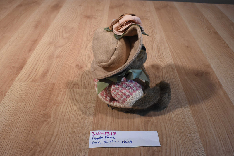 Boyd's Mrs. Mertz Brown Bear in Pink Striped Sweater