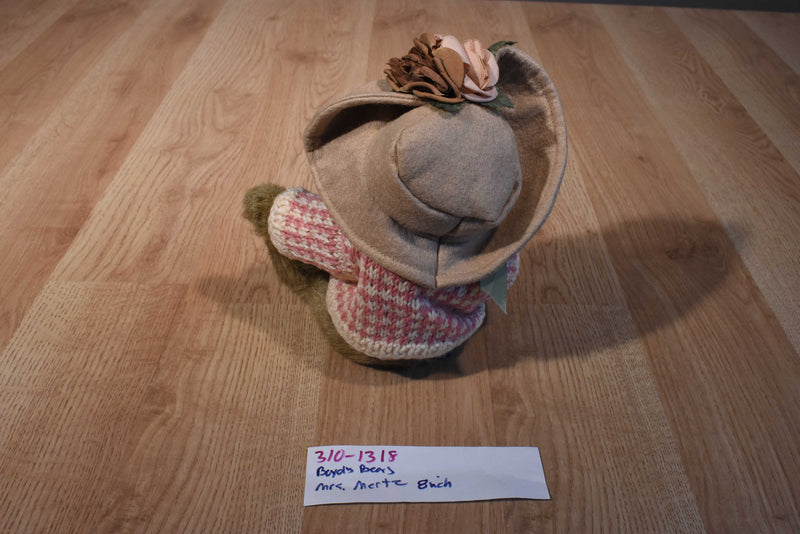 Boyd's Mrs. Mertz Brown Bear in Pink Striped Sweater