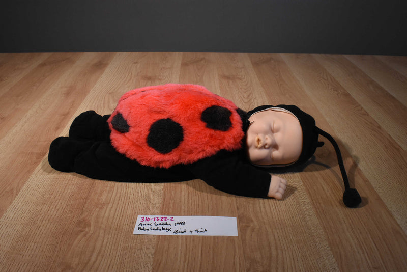 Anne Geddes 16 in. and 9 in. Ladybug Babies 1998 Beanbag Plush