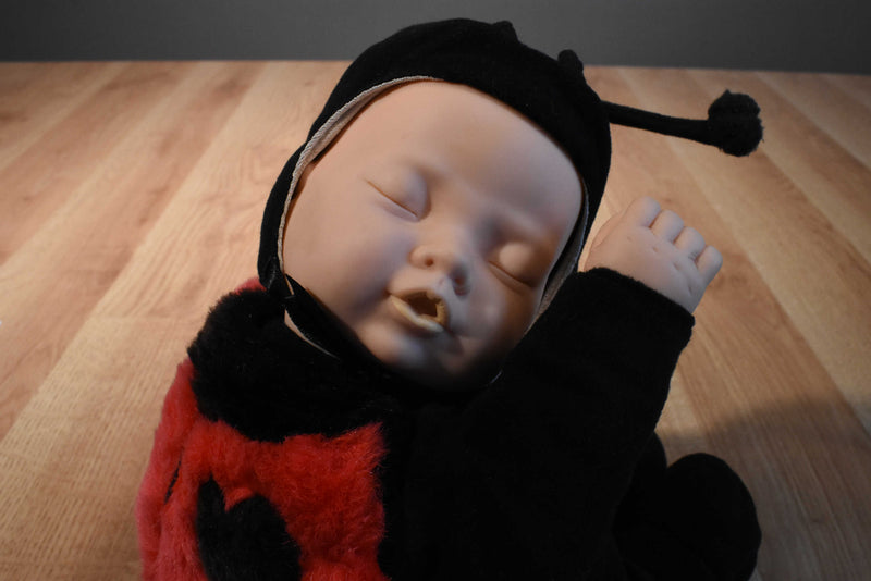 Anne Geddes 16 in. and 9 in. Ladybug Babies 1998 Beanbag Plush