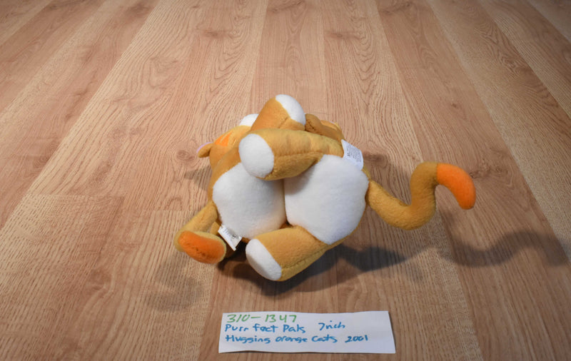 Purr-Fect Pals Orange Hugging Cats 2001 Beanbag Plush