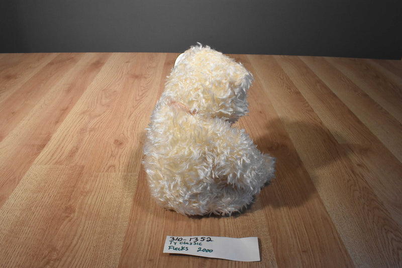Ty Classic Flecks Cream Teddy Bear 2000 Beanbag Plush