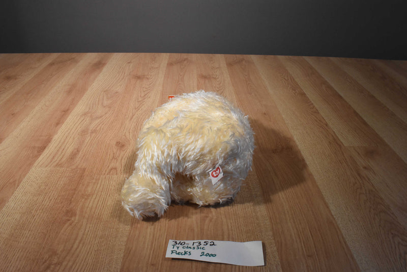 Ty Classic Flecks Cream Teddy Bear 2000 Beanbag Plush