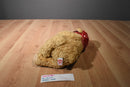 Ty Classic Hudson Brown Bear Red Cap and Scarf 2006 Beanbag Plush