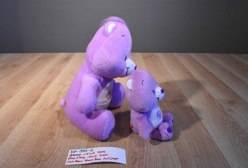 Nanco Care Bear Share Bear Lollipop 2003 and Play Along 2004 Plush