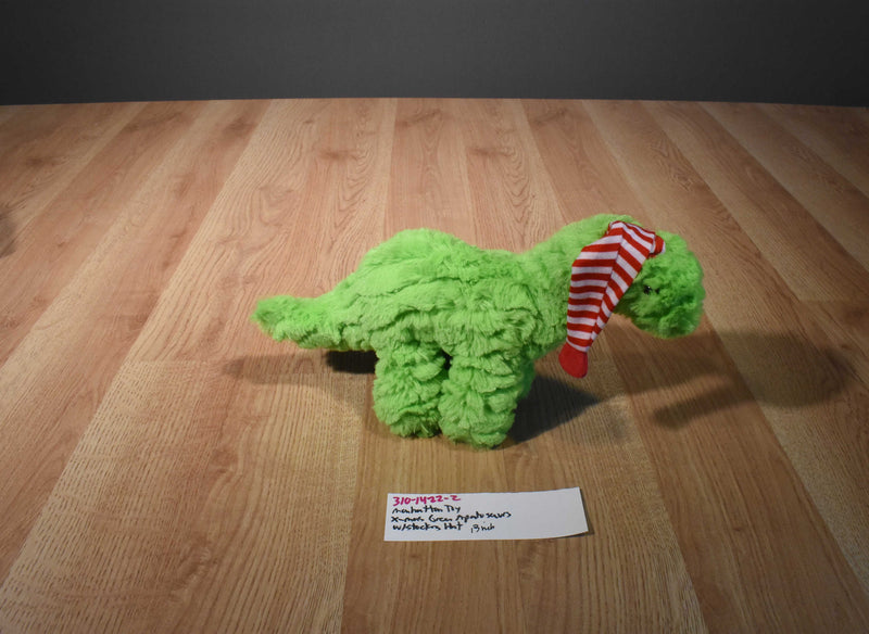 Manhattan Holiday Green Bronte Brontosaurus Dinosaur Beanbag Plush