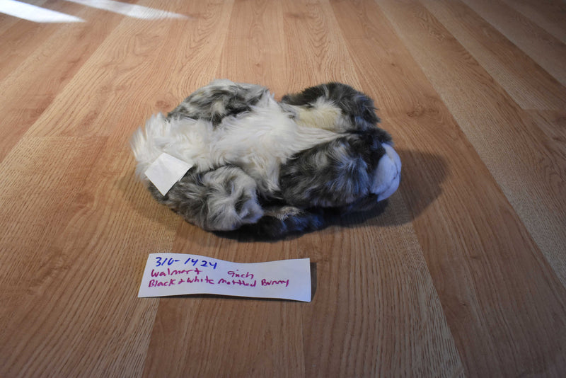 Walmart Gray and White Mottled Bunny Rabbit Beanbag Plush