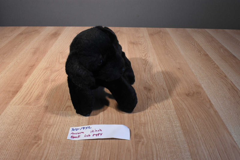 Aurora Floppy Black lab Puppy Dog Beanbag pPush