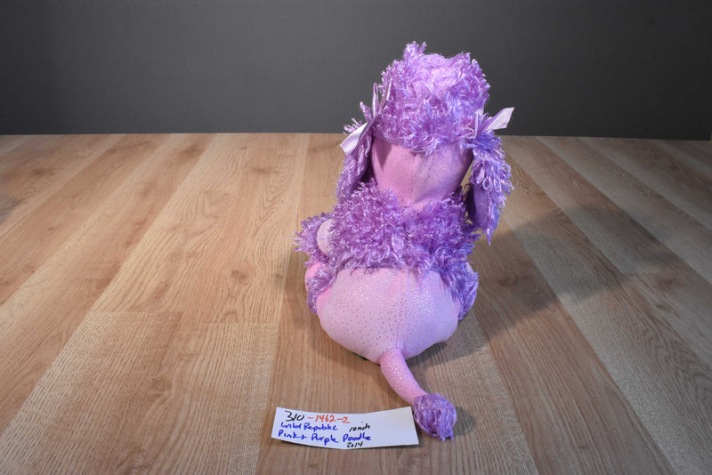 Wild Republic Pink and Purple Poodle 2014 Beanbag Plush