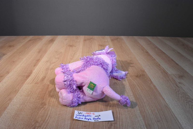 Wild Republic Pink and Purple Poodle 2014 Beanbag Plush