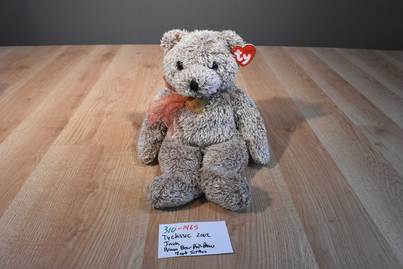 Ty Classic Java Brown Bear 2002 Beanbag Plush