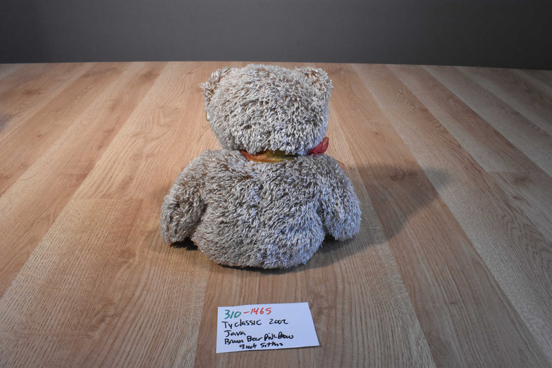 Ty Classic Java Brown Bear 2002 Beanbag Plush