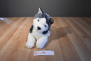 Russ Blizzard Gray and White Husky Dog 1990's Plush with Blue Eyes