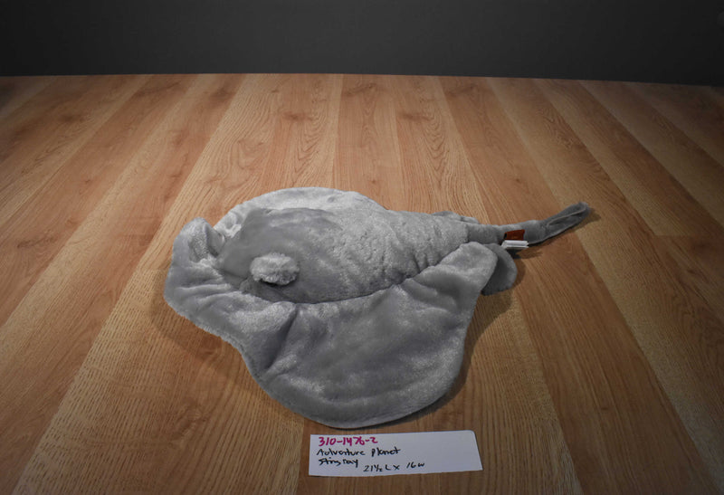Adventure Planet Grey and White Stingray Plush