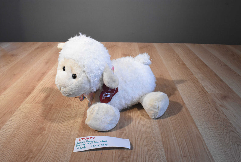 Family Christian Store James Fund White and Beige Lamb Beanbag Plush