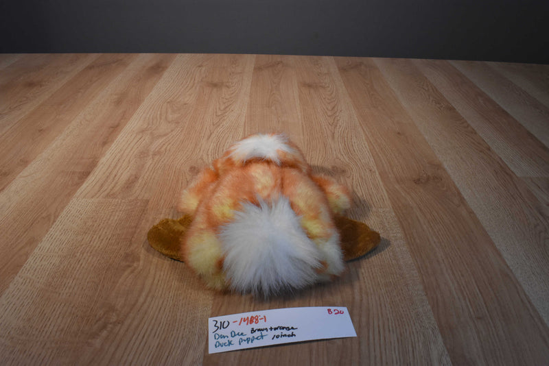 Dan Dee Orange, Brown and White Duck Hand Puppet Plush