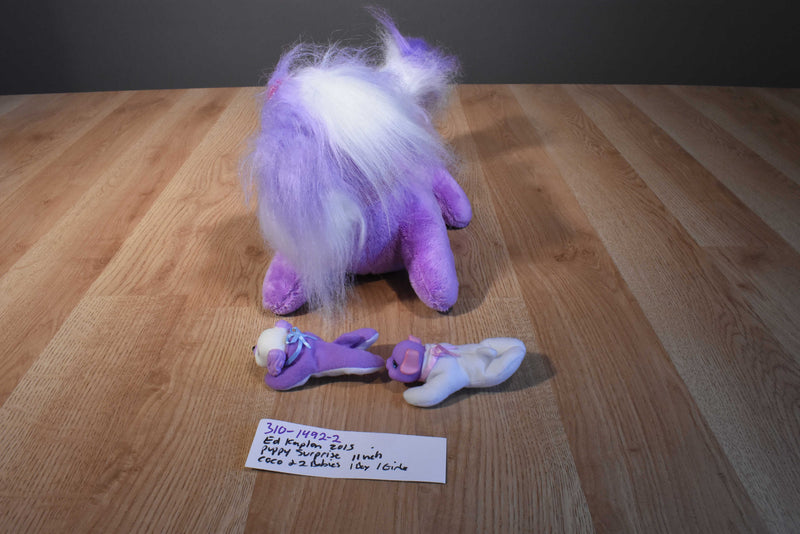 Just Play Ed Kaplan Puppy Surprise Purple Dog Coco 2015 Plush