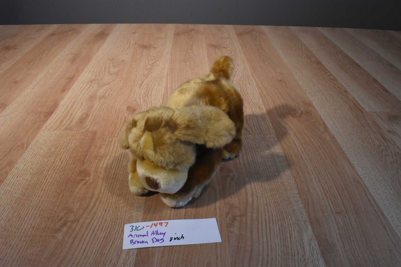 Animal Alley Beige and Brown Puppy Dog Plush