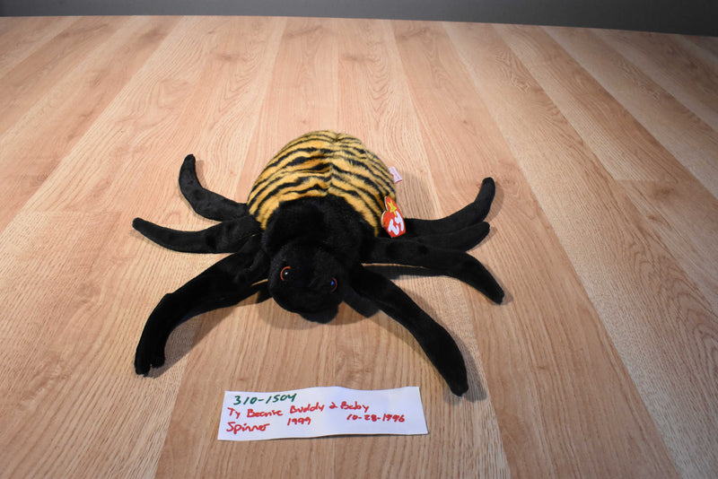 Ty Beanie Buddy 1999 and Baby 1996 Spinner Spider Beanbag Plushes