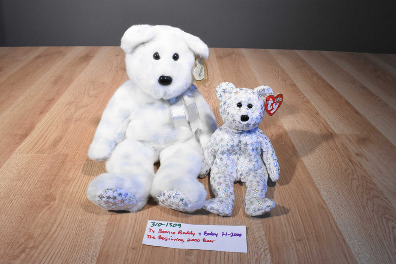Ty Beanie Buddy and Baby The Beginning Bear 2000 Beanbag Plushes