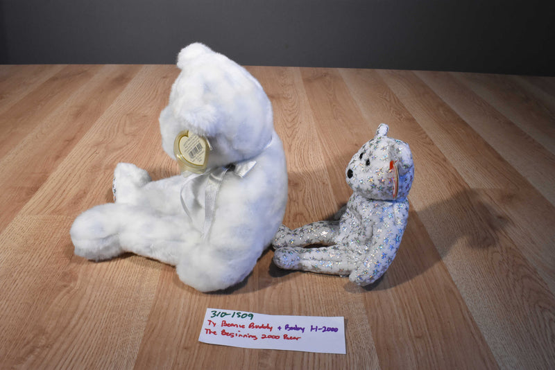 Ty Beanie Buddy and Baby The Beginning Bear 2000 Beanbag Plushes