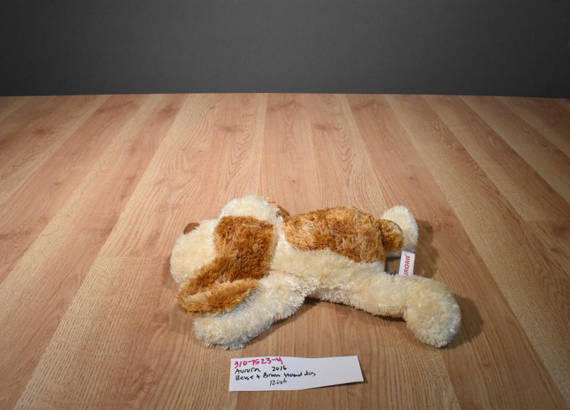 Aurora Floppy Beige and Brown Hound Dog 2016 Beanbag Plush