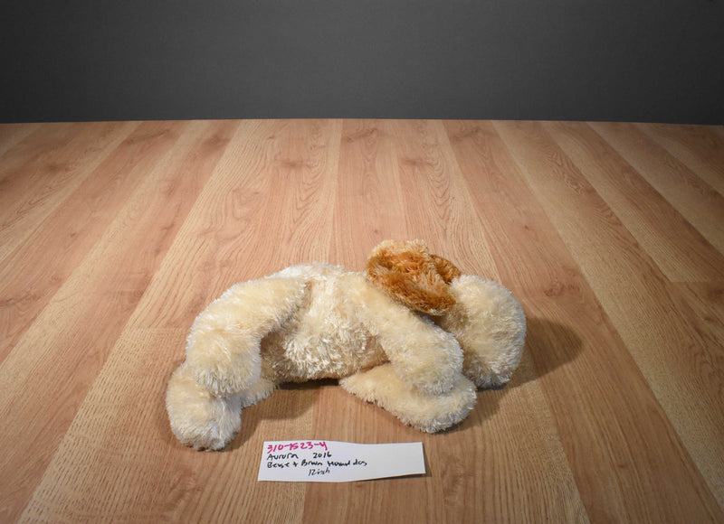 Aurora Floppy Beige and Brown Hound Dog 2016 Beanbag Plush