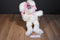 Ganz Flossy the White Bunny Rabbit with Pink Hat 1998 Beanbag Plush