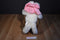 Ganz Flossy the White Bunny Rabbit with Pink Hat 1998 Beanbag Plush
