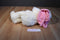 Ganz Flossy the White Bunny Rabbit with Pink Hat 1998 Beanbag Plush