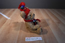 Gibson Greetings Brown Teddy Bear in Red Hat and Scarf 1996 Plush
