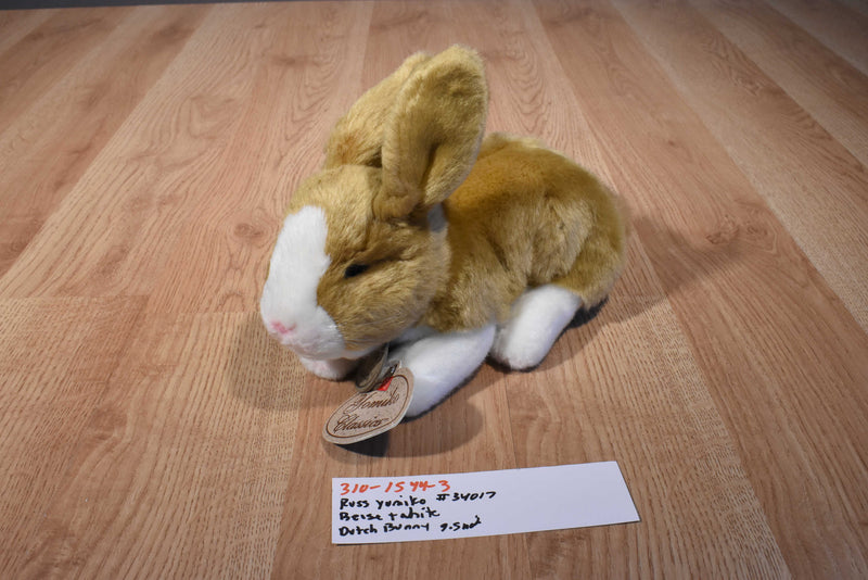 Russ Yomiko Tan and White Dutch Bunny Rabbit Plush