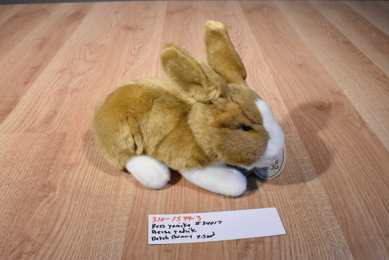 Russ Yomiko Tan and White Dutch Bunny Rabbit Plush
