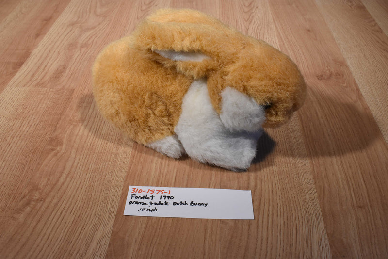 Fordlet Orange and White Bunny Rabbit 1990 Plush
