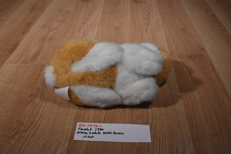 Fordlet Orange and White Bunny Rabbit 1990 Plush