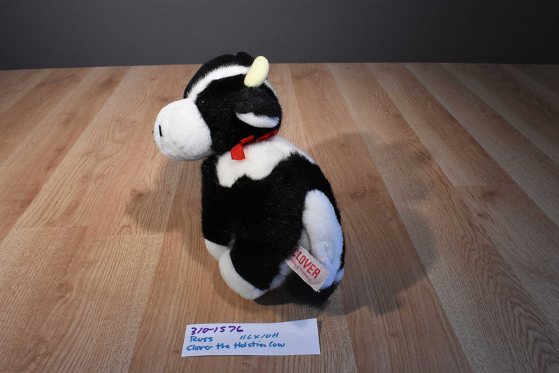 Russ Clover Holstein Cow With Black Hat Plush