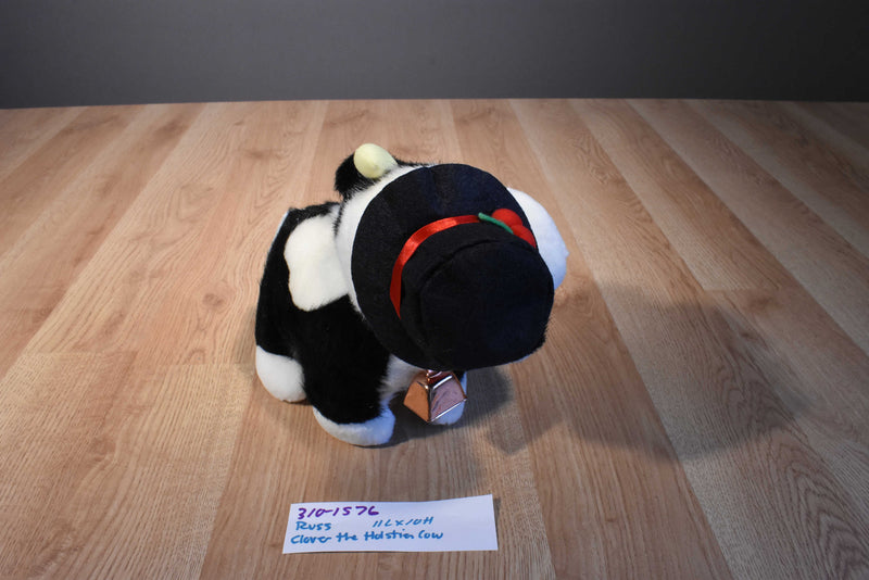 Russ Clover Holstein Cow With Black Hat Plush