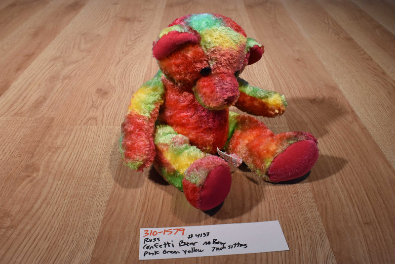 Russ Confetti Teddy Bear Beanbag Plush