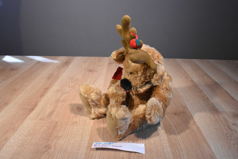 Tri Russ Brown Bear/Reindeer with Fake Nose Beanbag Plush