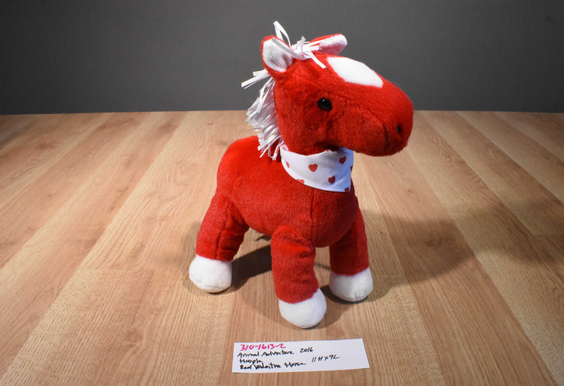 Animal Adventure Hoopla Red and White Valentines Horse 2016 Plush